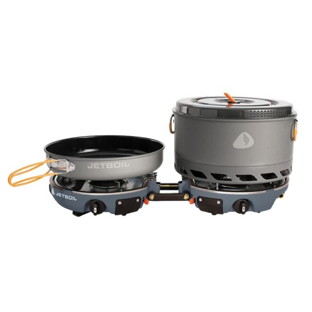 The Genesis Basecamp System is the ultimate all-in-one backcountry cooking system, stowing neatly into itself and then fitting snugly into the durable travel bag.