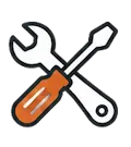 Gear repair and cleaning icon